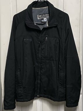 Columbia Jacket Men’s L Black Softshell Interchange Outdoor Coat